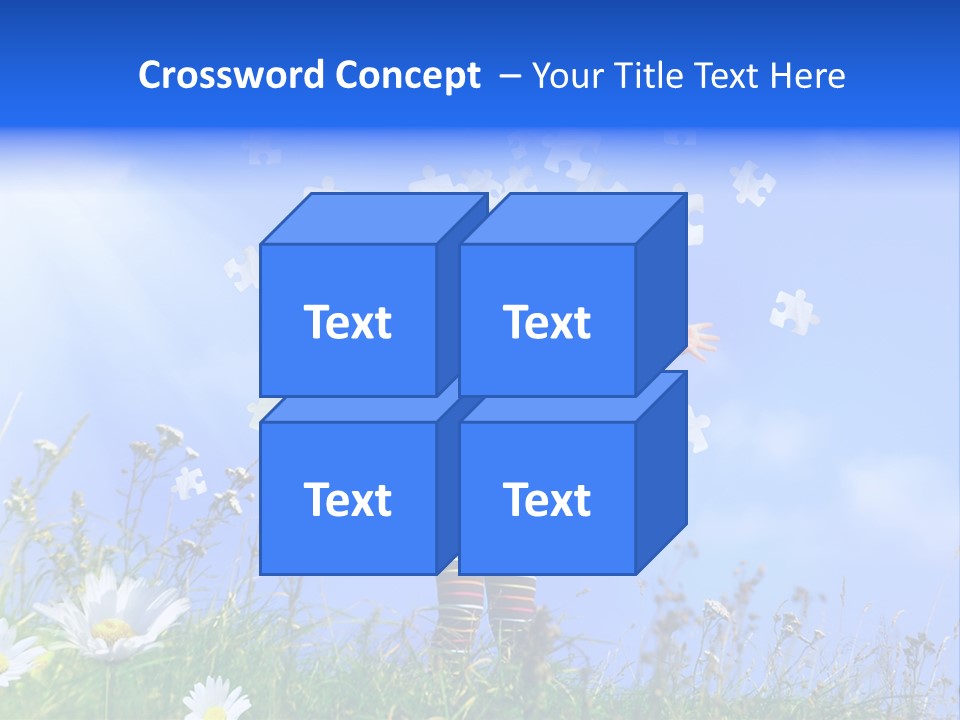 Outstretched Leisure Child PowerPoint Template