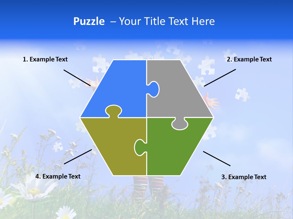 Outstretched Leisure Child PowerPoint Template