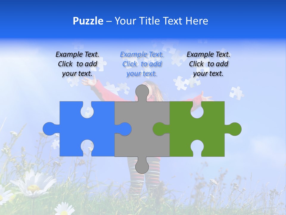 Outstretched Leisure Child PowerPoint Template