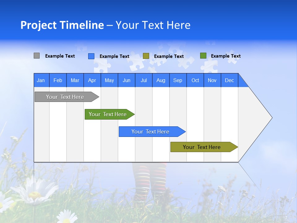 Outstretched Leisure Child PowerPoint Template