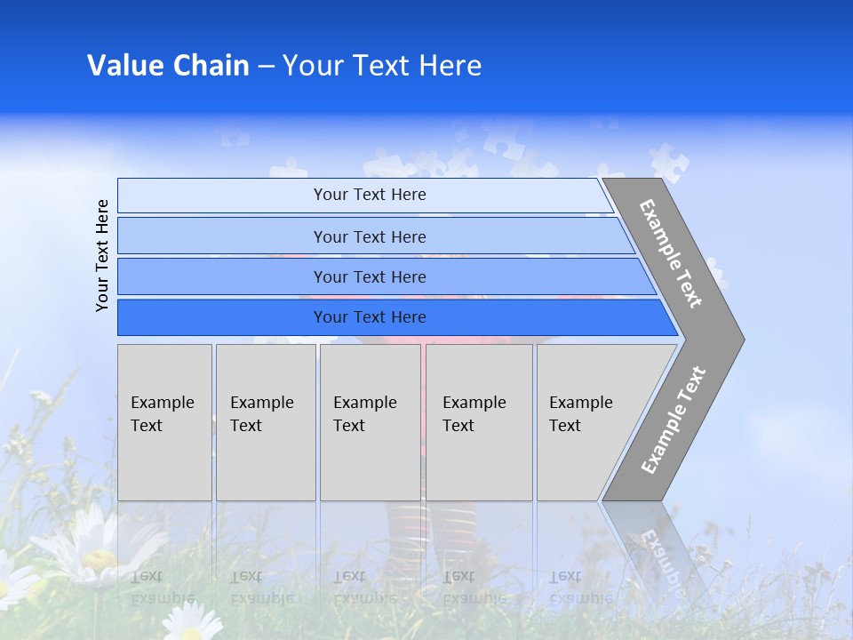 Outstretched Leisure Child PowerPoint Template