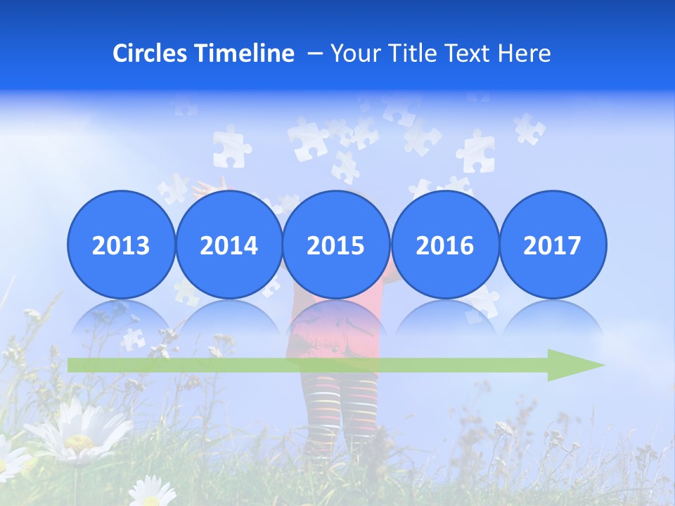 Outstretched Leisure Child PowerPoint Template