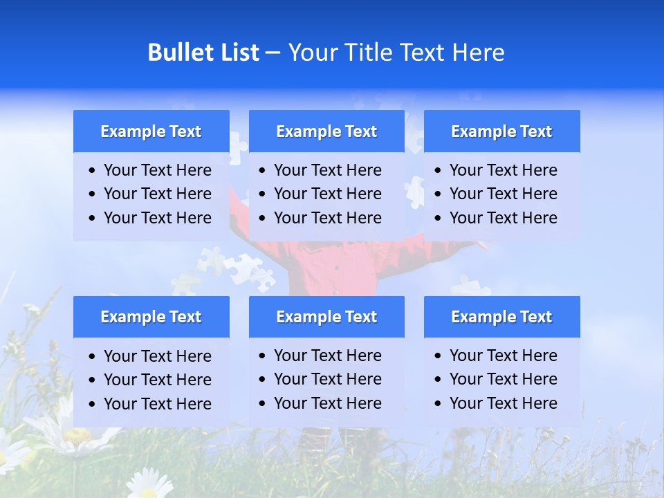 Outstretched Leisure Child PowerPoint Template