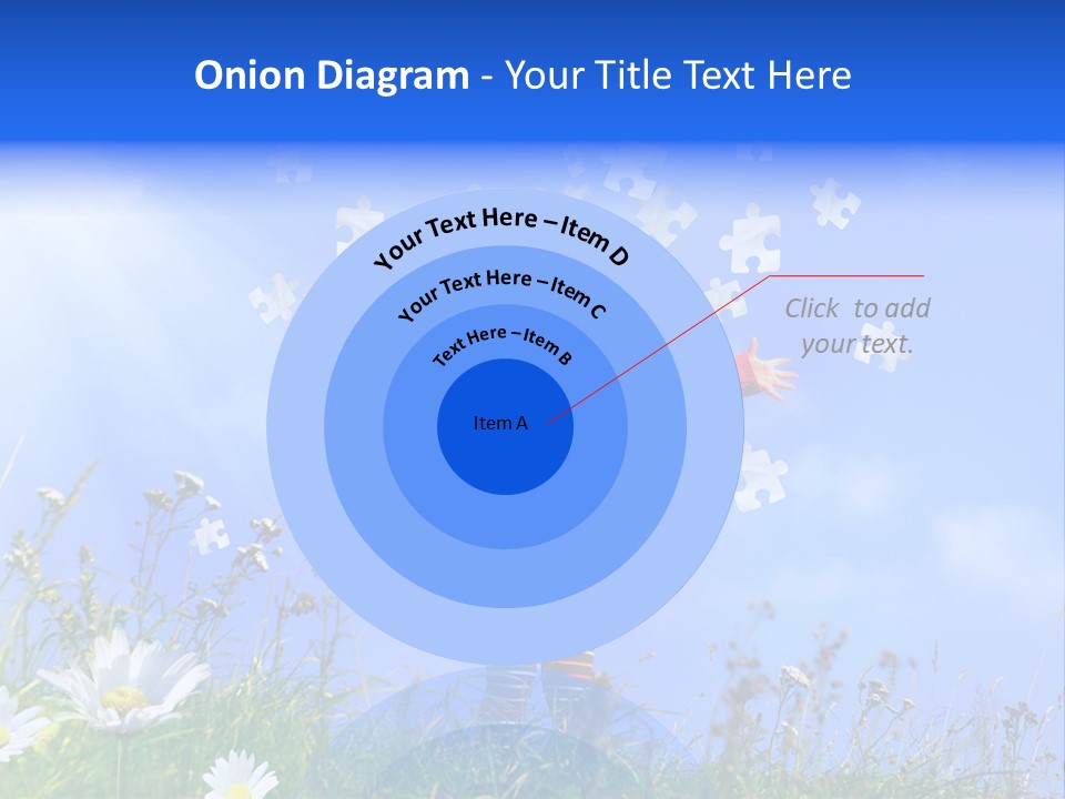 Outstretched Leisure Child PowerPoint Template