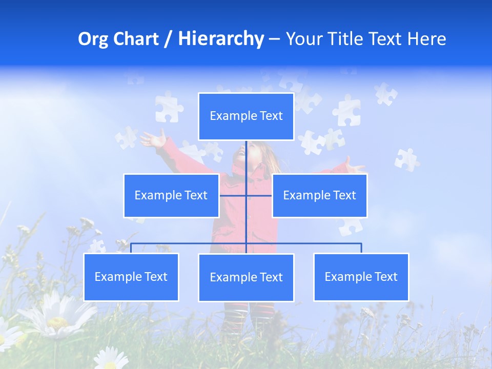 Outstretched Leisure Child PowerPoint Template