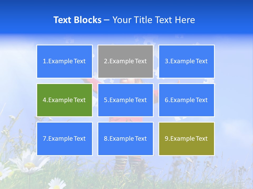 Outstretched Leisure Child PowerPoint Template