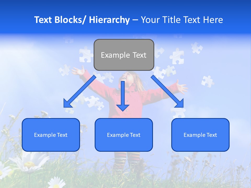 Outstretched Leisure Child PowerPoint Template