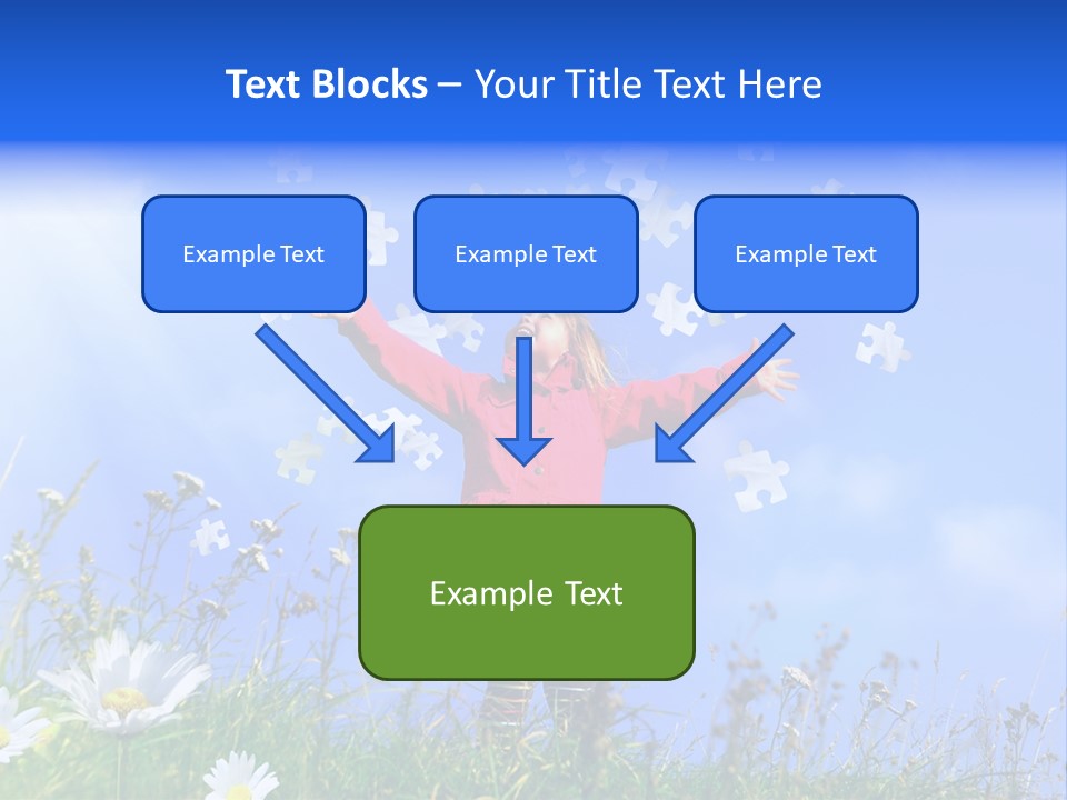Outstretched Leisure Child PowerPoint Template