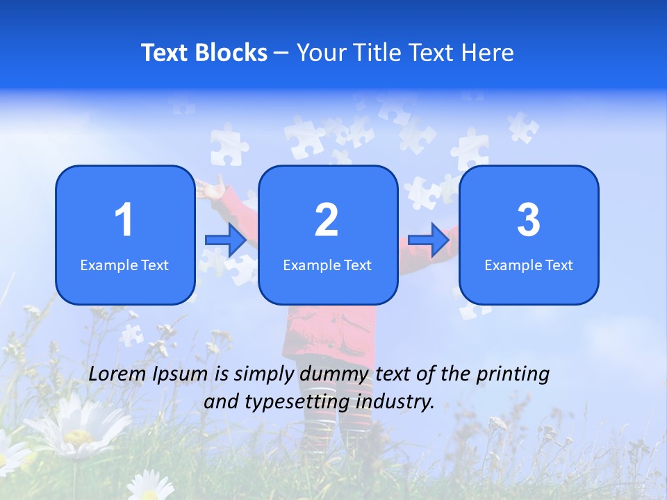 Outstretched Leisure Child PowerPoint Template
