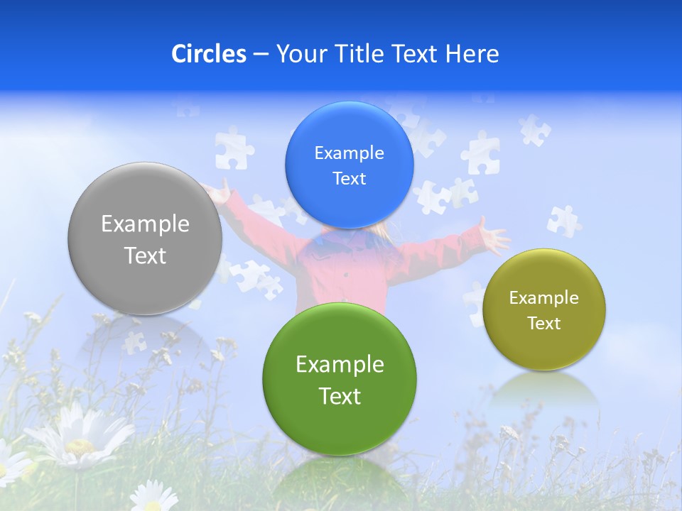 Outstretched Leisure Child PowerPoint Template