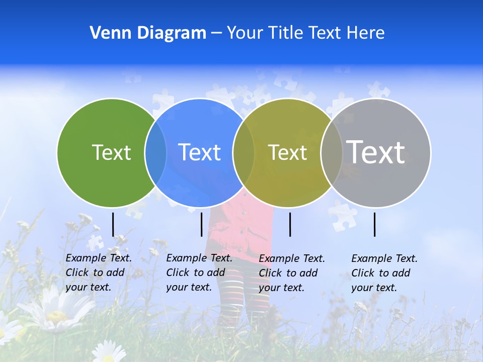 Outstretched Leisure Child PowerPoint Template