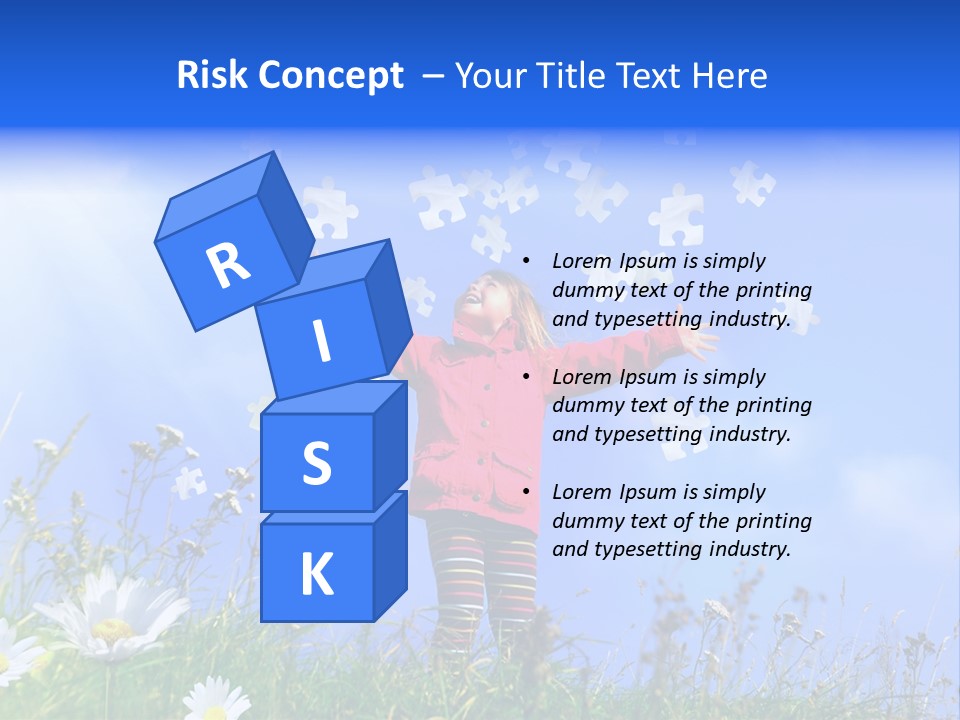 Outstretched Leisure Child PowerPoint Template