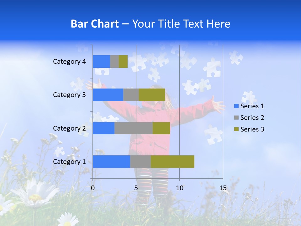 Outstretched Leisure Child PowerPoint Template