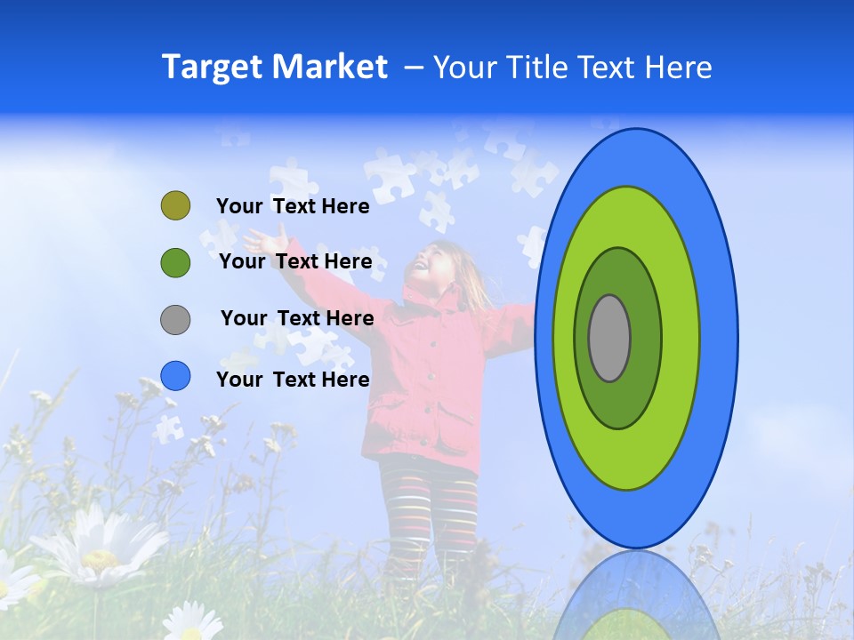 Outstretched Leisure Child PowerPoint Template