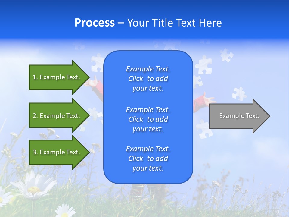 Outstretched Leisure Child PowerPoint Template