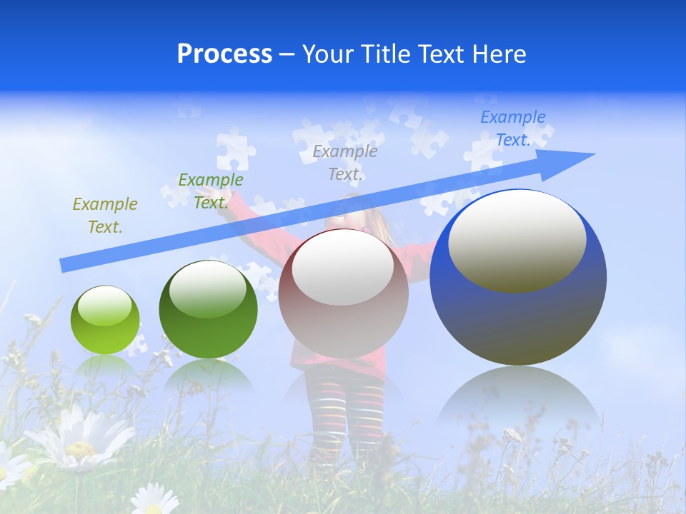 Outstretched Leisure Child PowerPoint Template