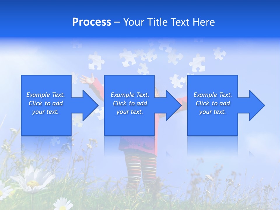 Outstretched Leisure Child PowerPoint Template