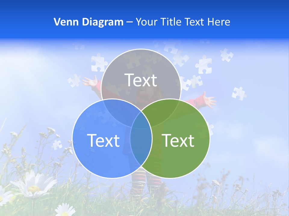 Outstretched Leisure Child PowerPoint Template