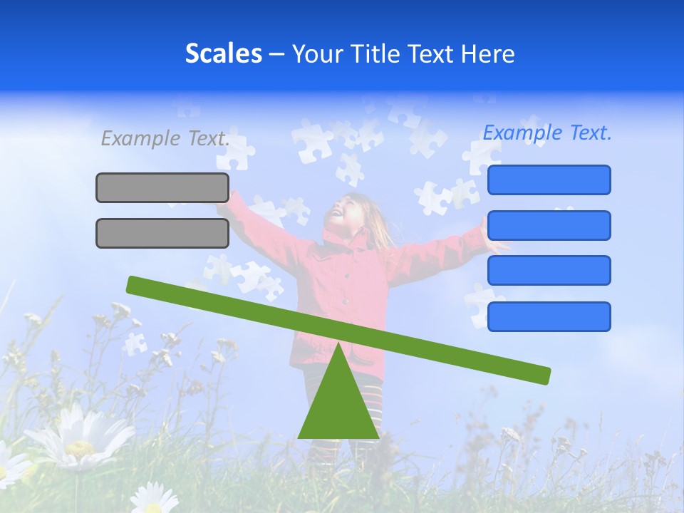 Outstretched Leisure Child PowerPoint Template
