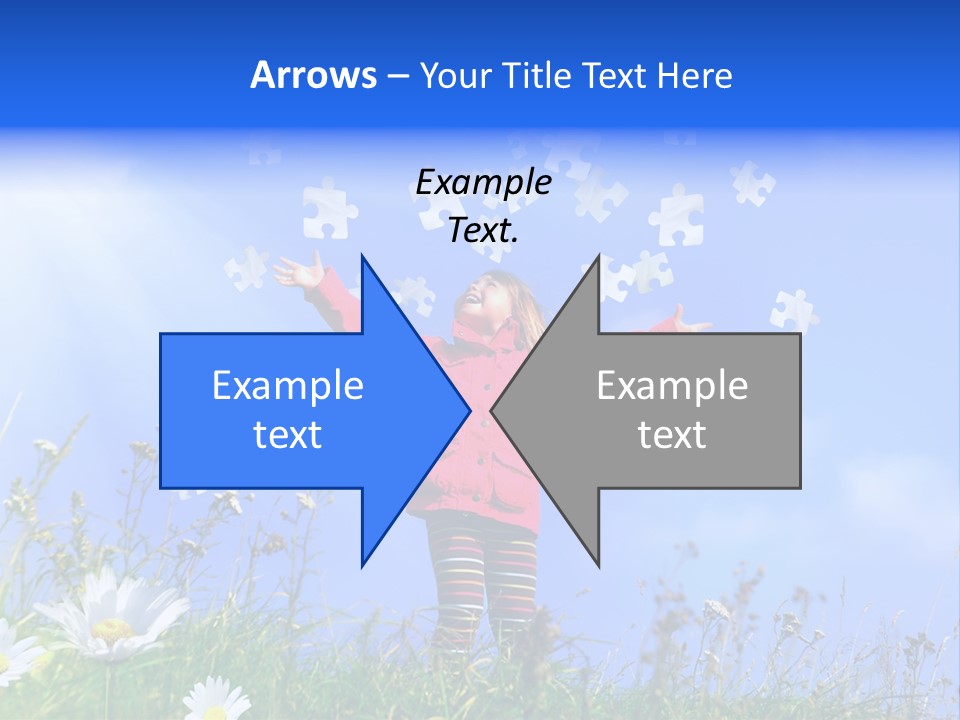 Outstretched Leisure Child PowerPoint Template