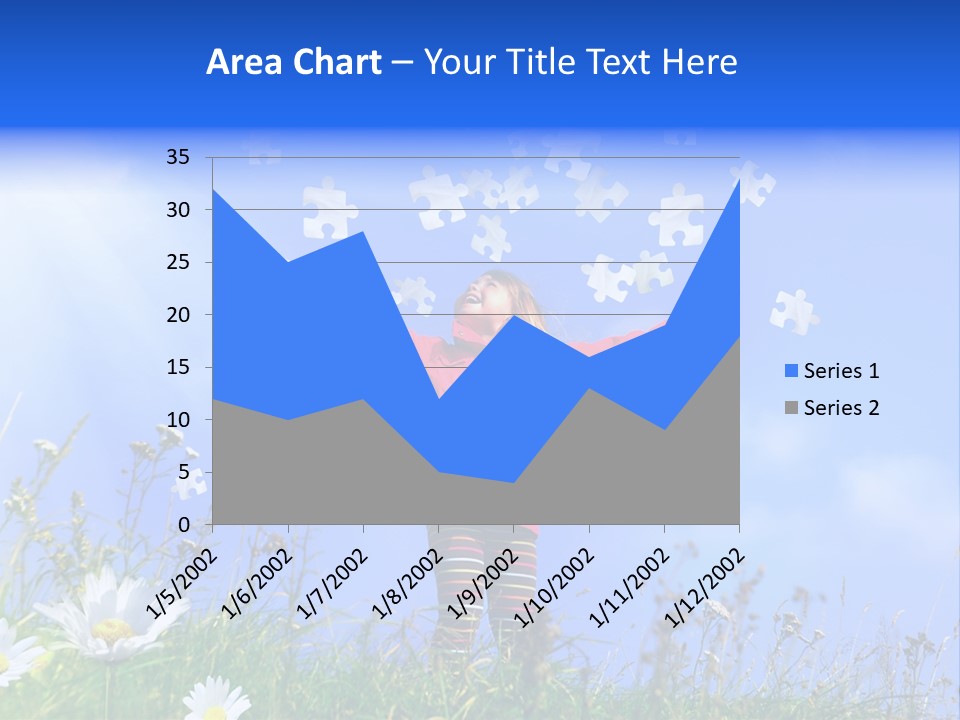 Outstretched Leisure Child PowerPoint Template