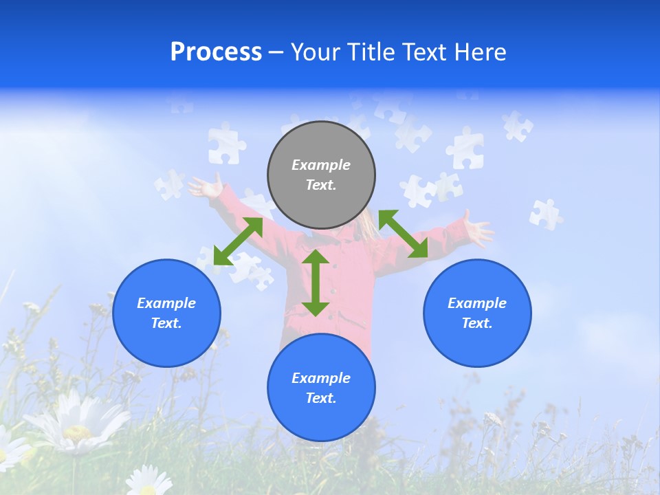 Outstretched Leisure Child PowerPoint Template