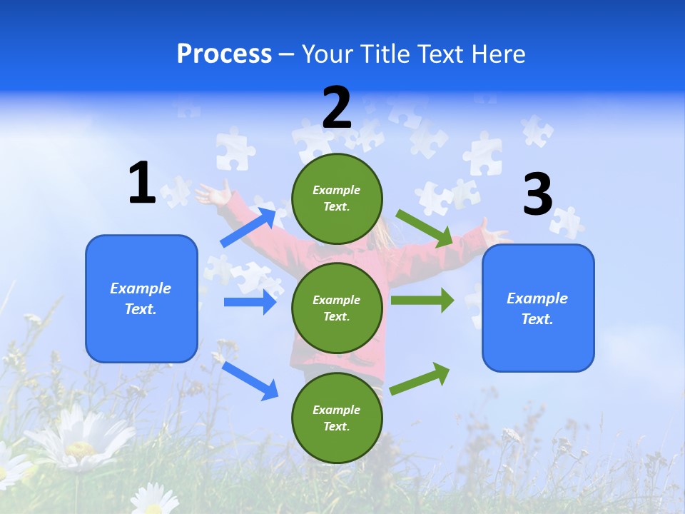 Outstretched Leisure Child PowerPoint Template