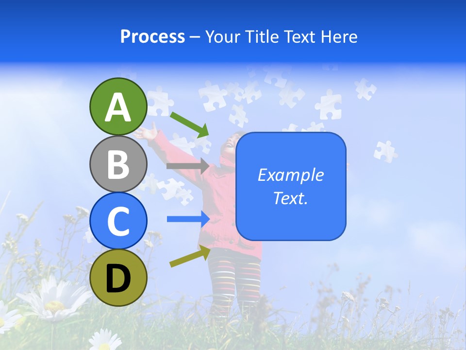 Outstretched Leisure Child PowerPoint Template