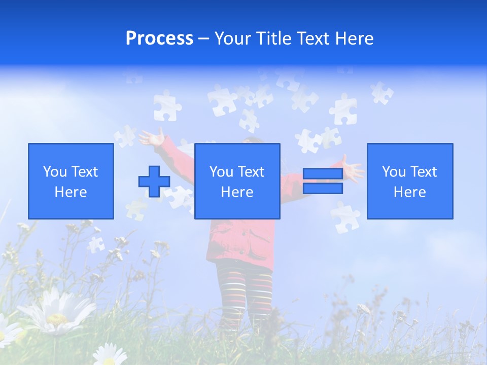 Outstretched Leisure Child PowerPoint Template