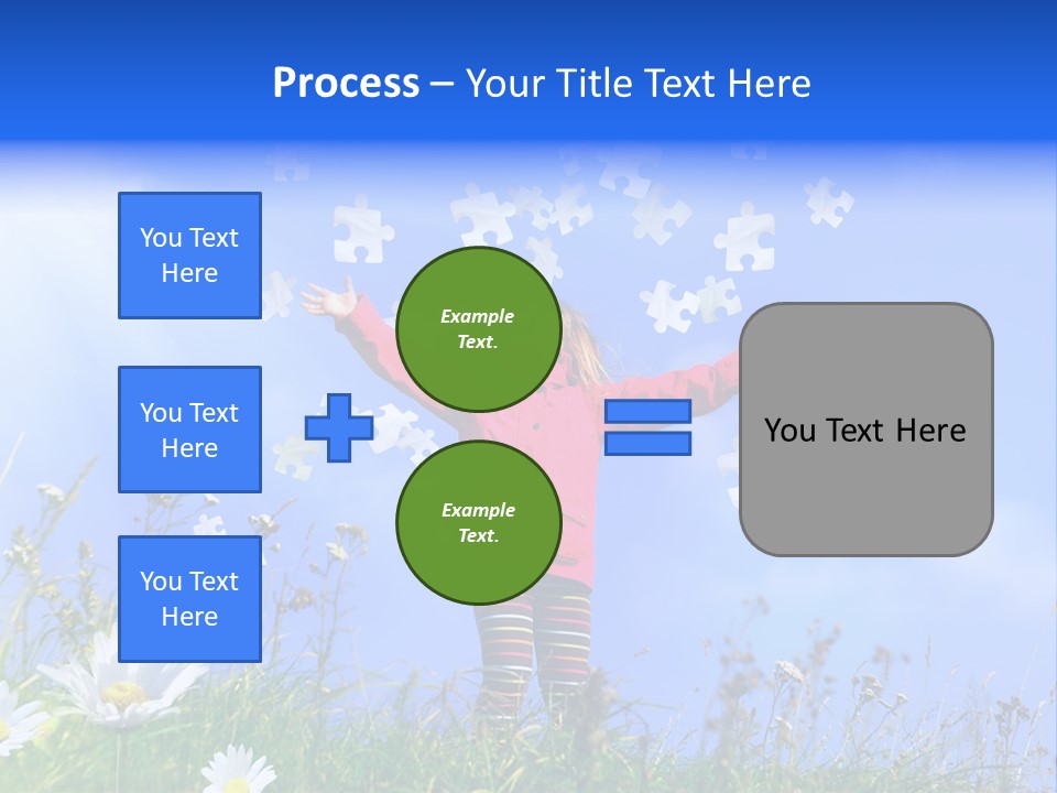 Outstretched Leisure Child PowerPoint Template