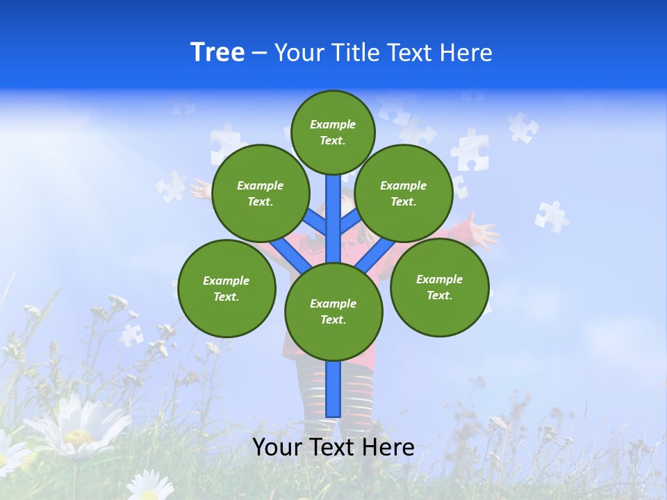 Outstretched Leisure Child PowerPoint Template