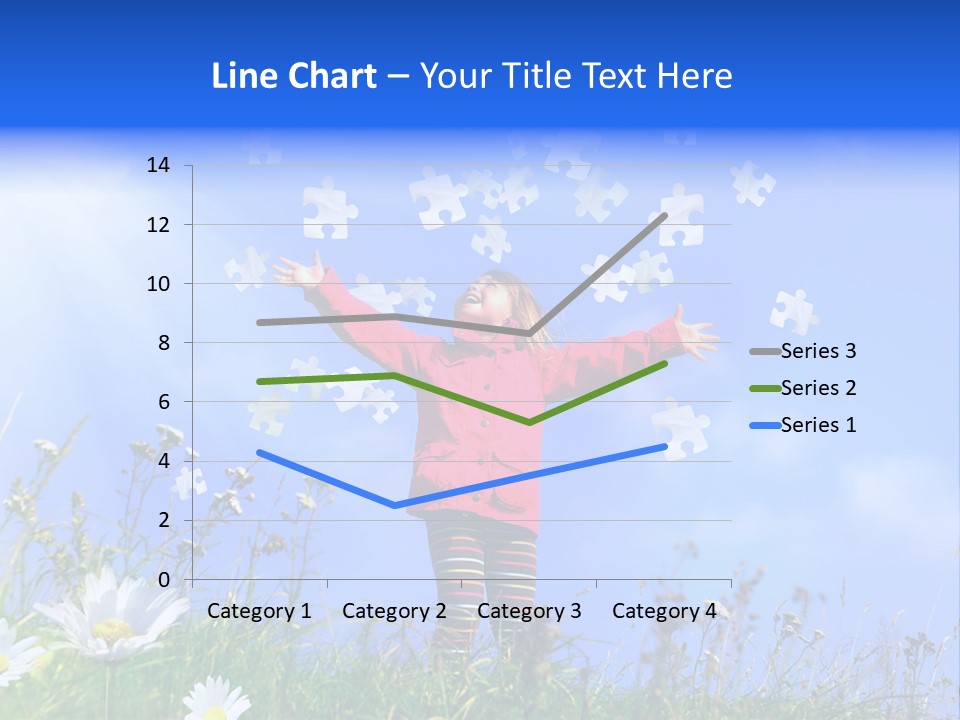 Outstretched Leisure Child PowerPoint Template