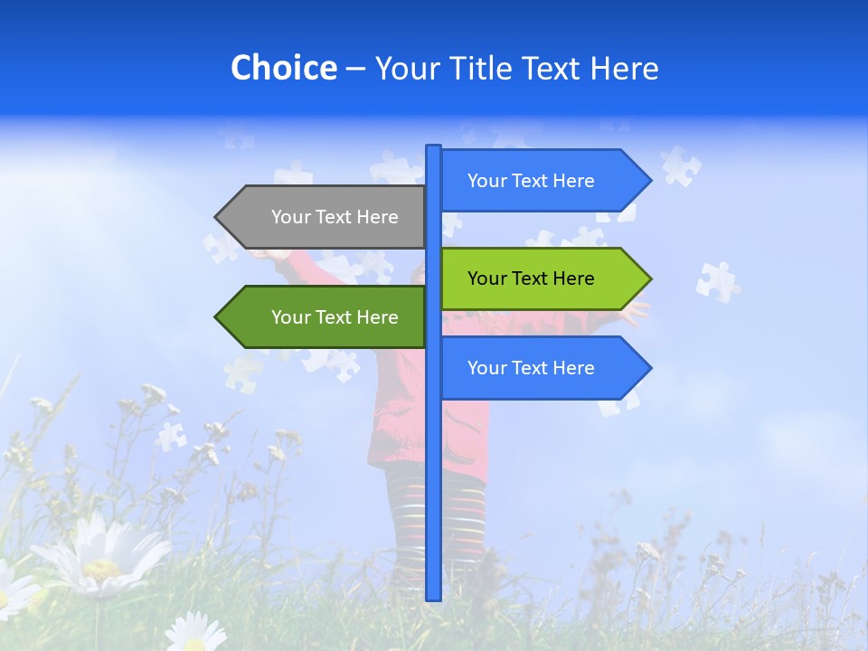 Outstretched Leisure Child PowerPoint Template