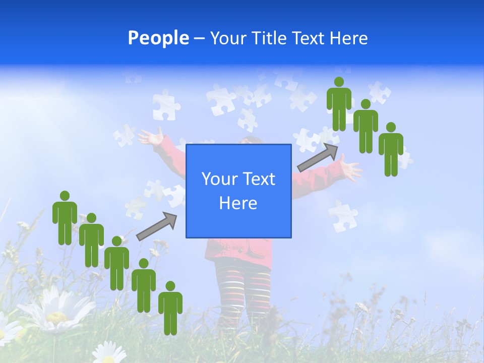 Outstretched Leisure Child PowerPoint Template