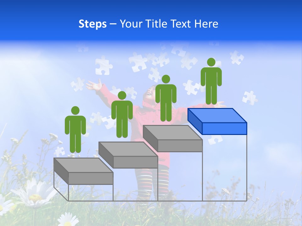 Outstretched Leisure Child PowerPoint Template