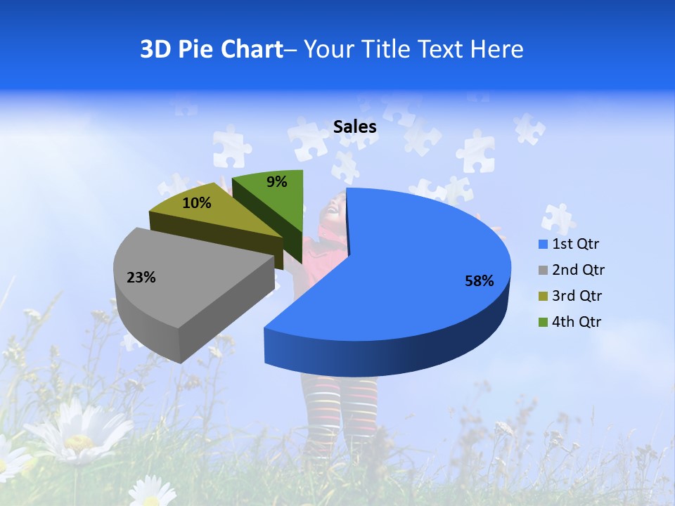 Outstretched Leisure Child PowerPoint Template