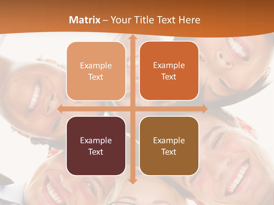 A Group Of People Standing In A Circle With Their Heads Together PowerPoint Template