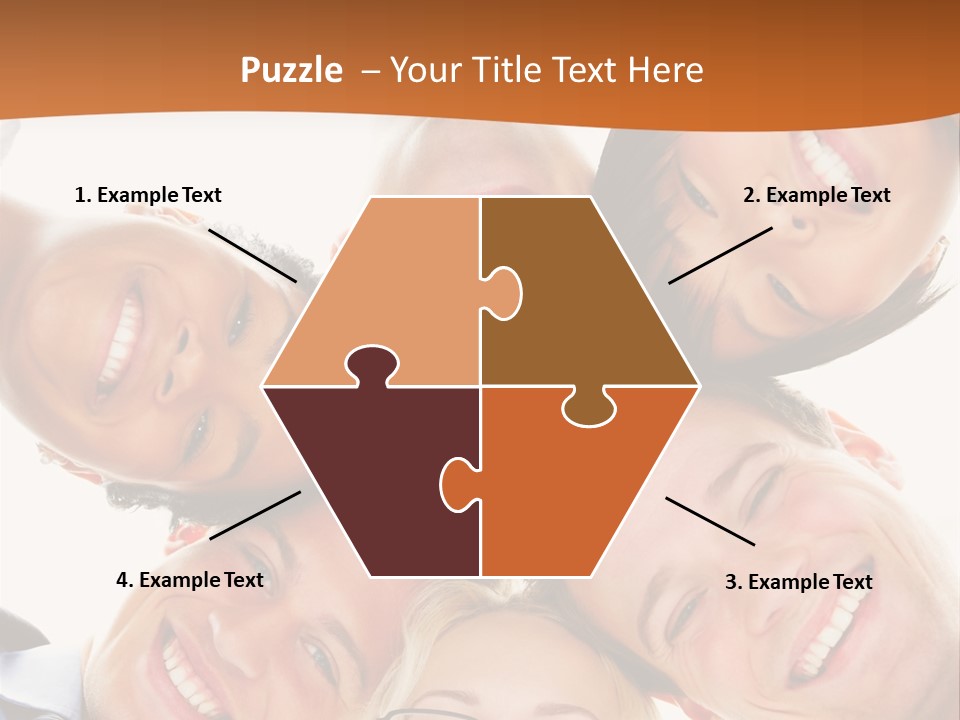 A Group Of People Standing In A Circle With Their Heads Together PowerPoint Template