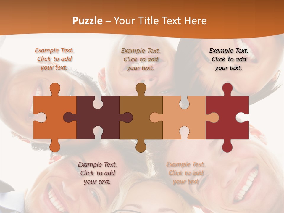 A Group Of People Standing In A Circle With Their Heads Together PowerPoint Template