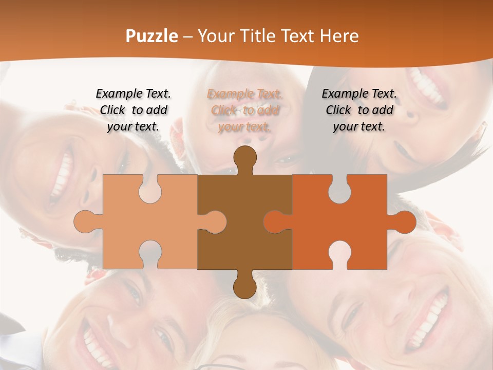 A Group Of People Standing In A Circle With Their Heads Together PowerPoint Template