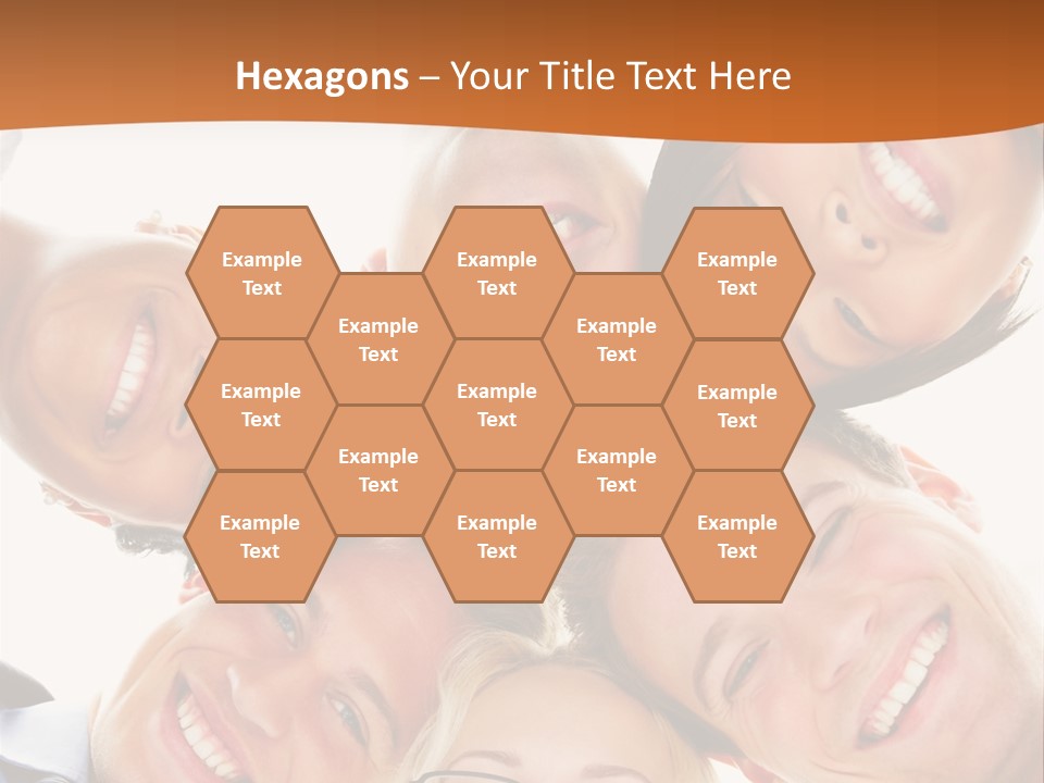 A Group Of People Standing In A Circle With Their Heads Together PowerPoint Template