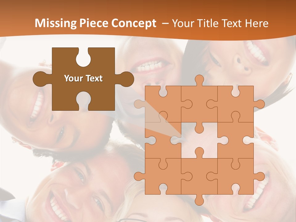 A Group Of People Standing In A Circle With Their Heads Together PowerPoint Template