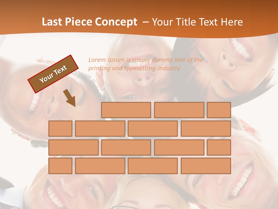 A Group Of People Standing In A Circle With Their Heads Together PowerPoint Template