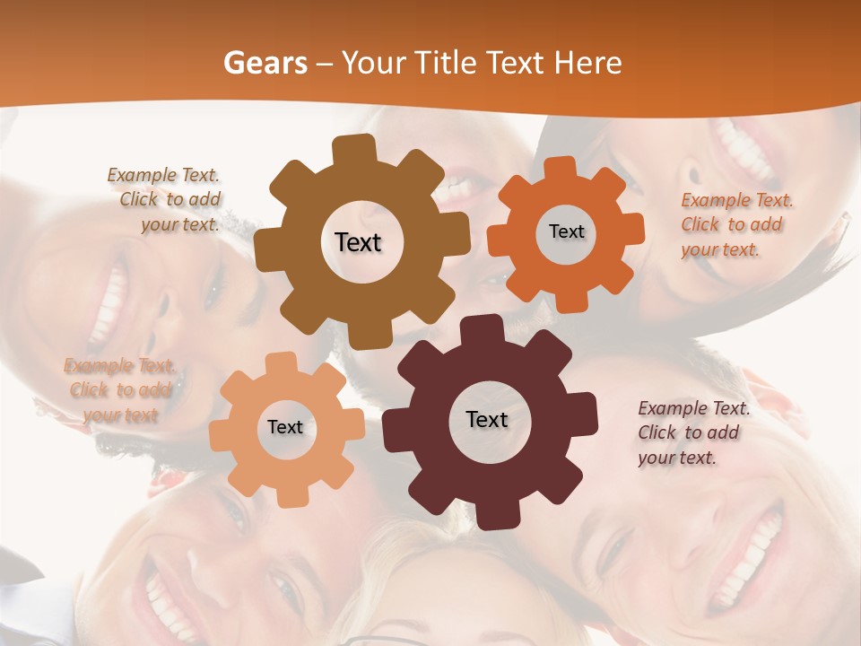 A Group Of People Standing In A Circle With Their Heads Together PowerPoint Template