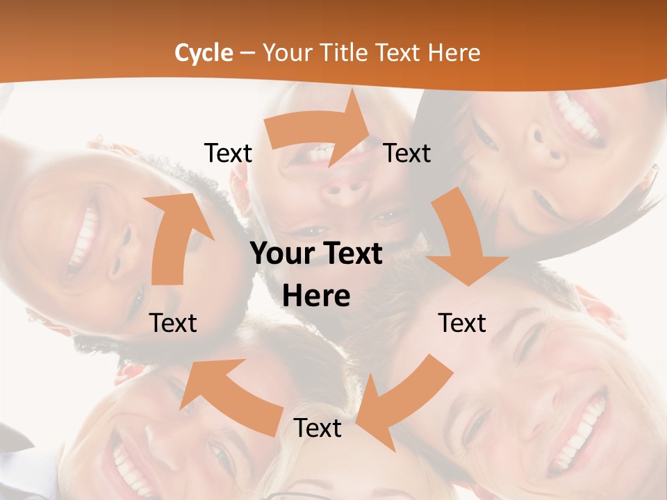 A Group Of People Standing In A Circle With Their Heads Together PowerPoint Template