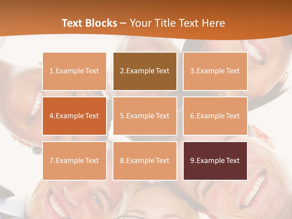 A Group Of People Standing In A Circle With Their Heads Together PowerPoint Template