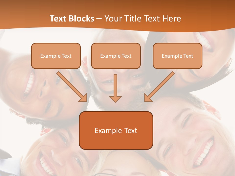 A Group Of People Standing In A Circle With Their Heads Together PowerPoint Template