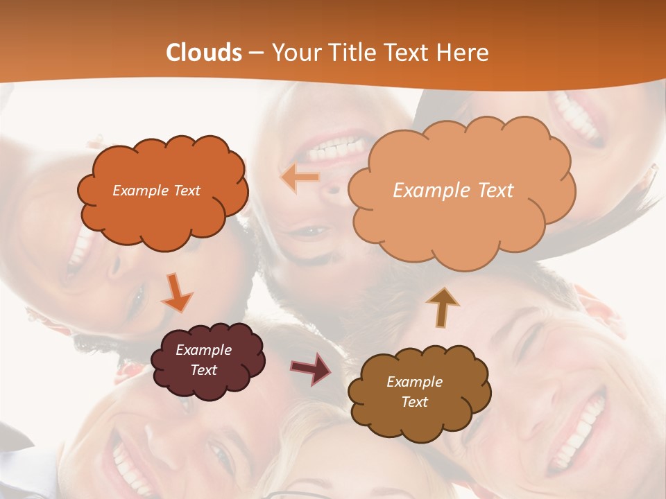 A Group Of People Standing In A Circle With Their Heads Together PowerPoint Template