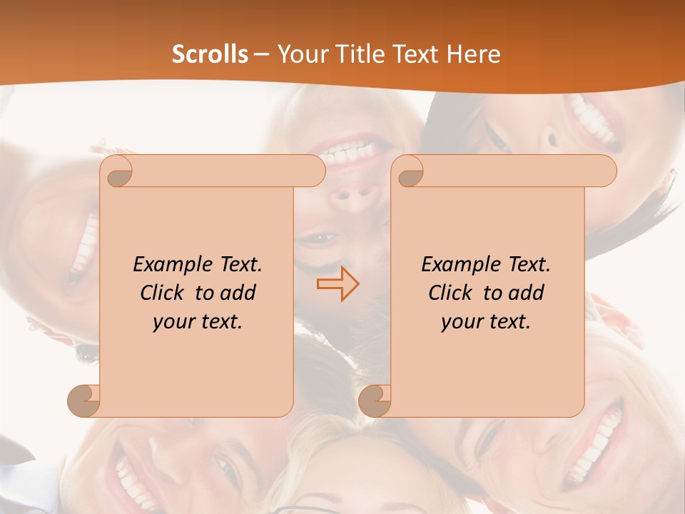A Group Of People Standing In A Circle With Their Heads Together PowerPoint Template