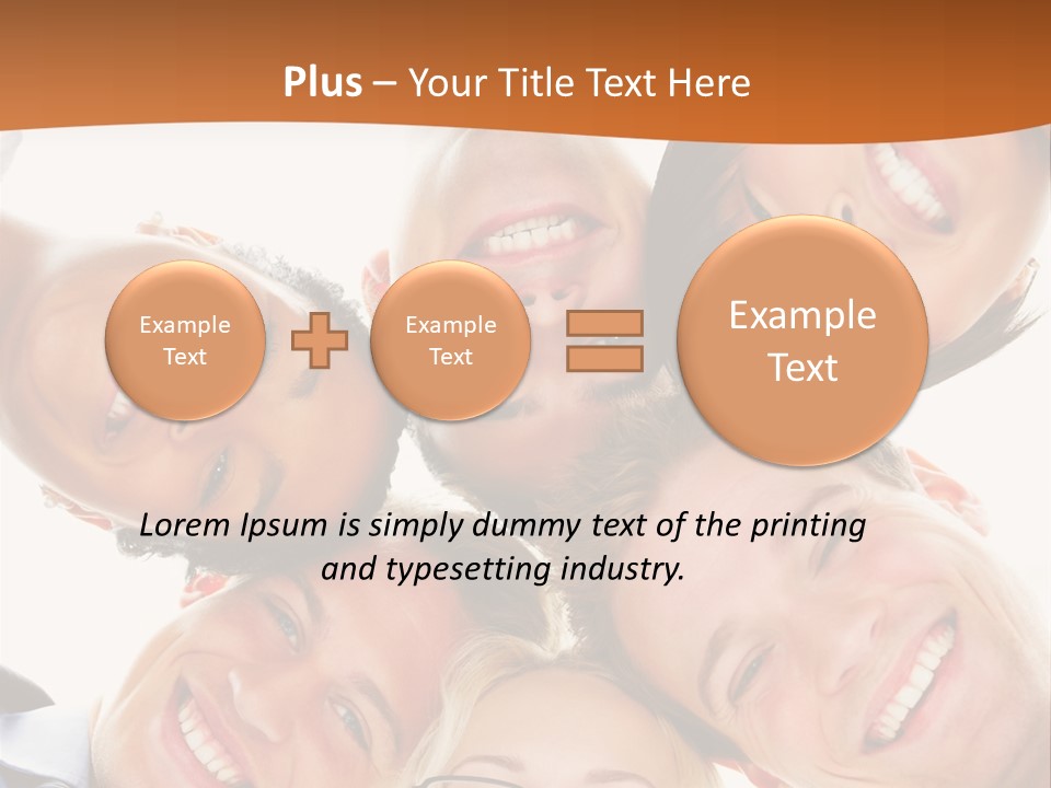 A Group Of People Standing In A Circle With Their Heads Together PowerPoint Template